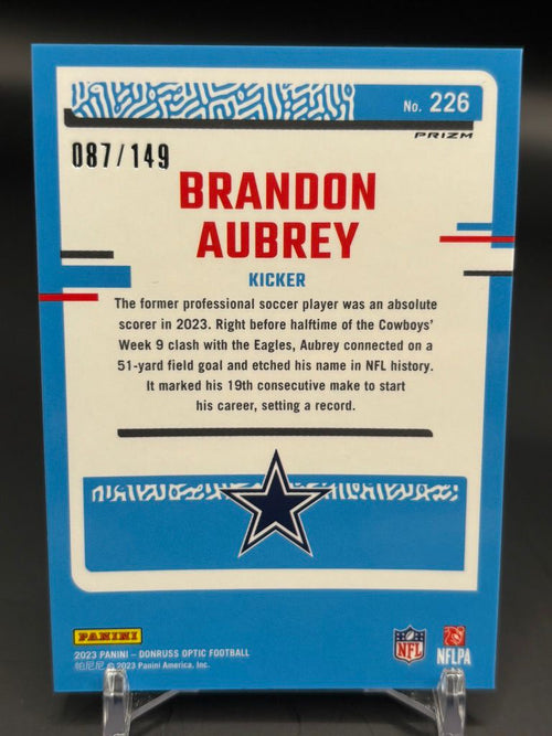 2023 Donruss Optic #226 Brandon Aubrey Flex #/149