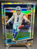 2023 Donruss Optic Brandon Aubrey #226 Flex Rookie Card /149 Dallas Cowboys front